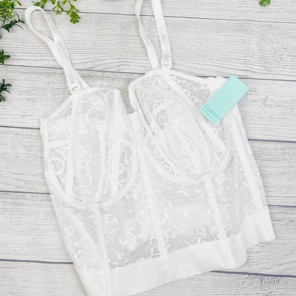 Goddess Other - NEW GODDESS Lace White Bridal Convertible Corset Bustier 40F